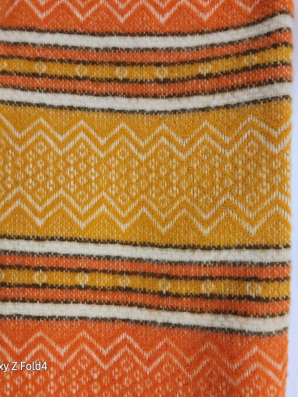 Handwoven Orange & Yellow Decorative Throw Blanket/ Faribo - Picture 9 of 16